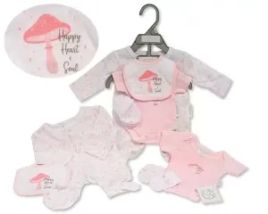 4 Piece Toadstool Set - Pink