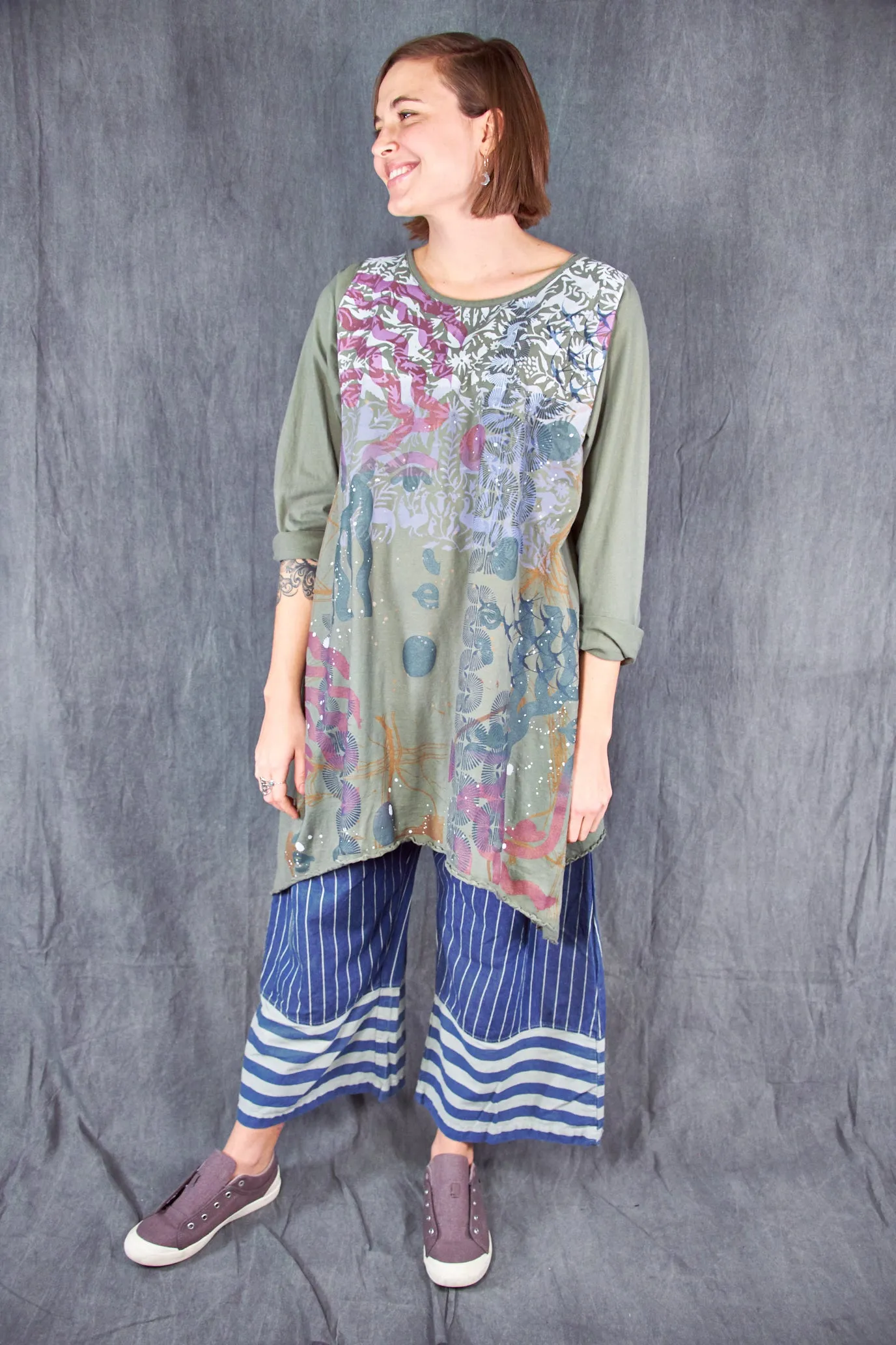 7228 Swing Dress Sage-P