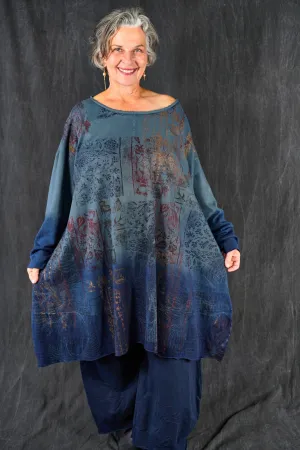 7240 Story Dress Ombre Spruce Ink-P