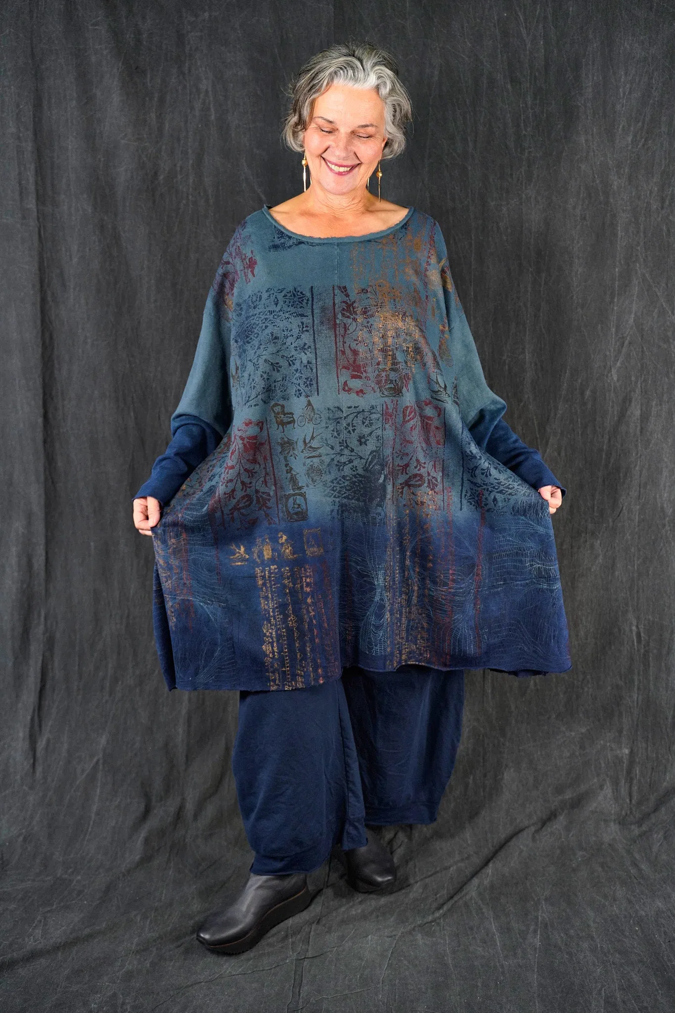 7240 Story Dress Ombre Spruce Ink-P