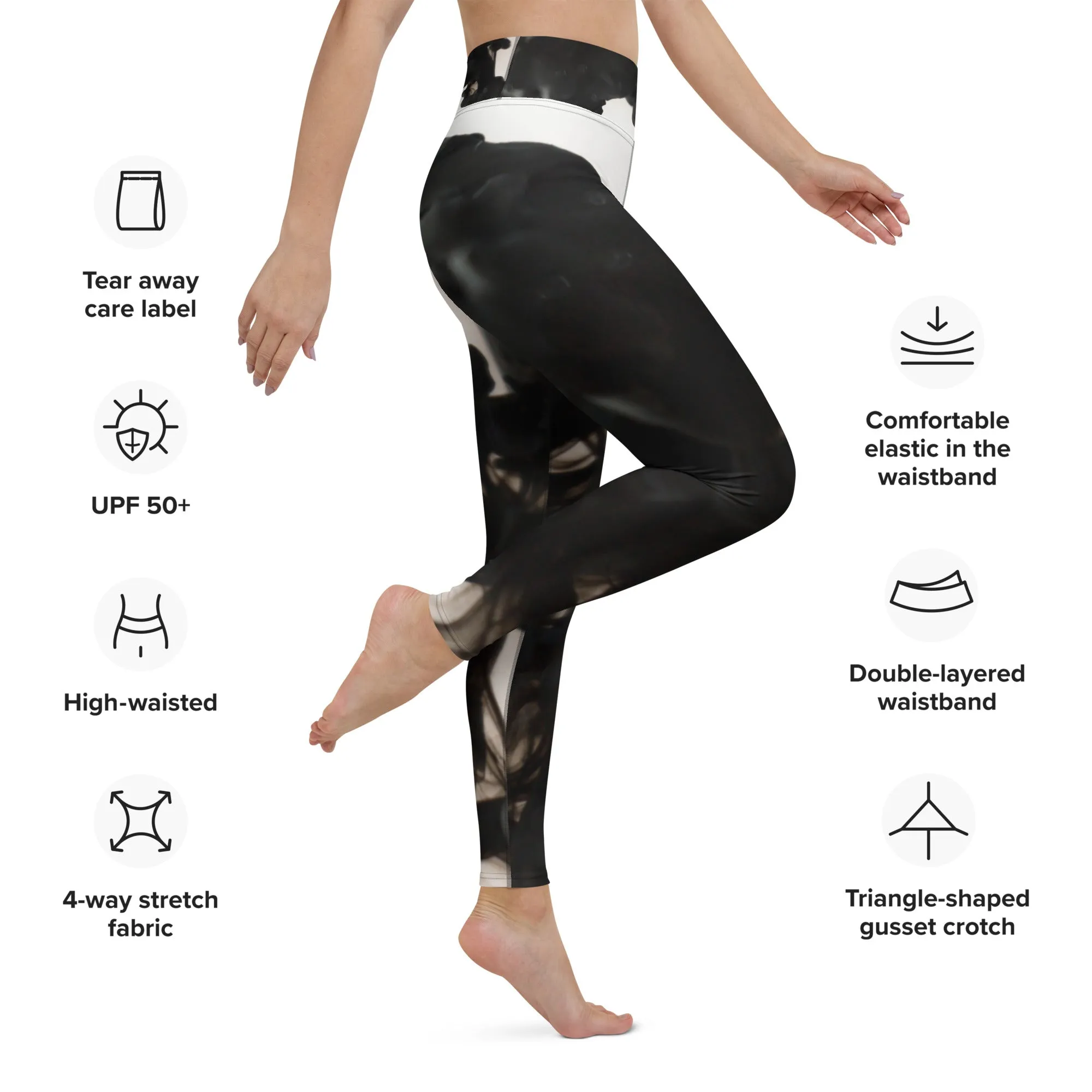 Ad Astra - Black Ink Pattern Legging
