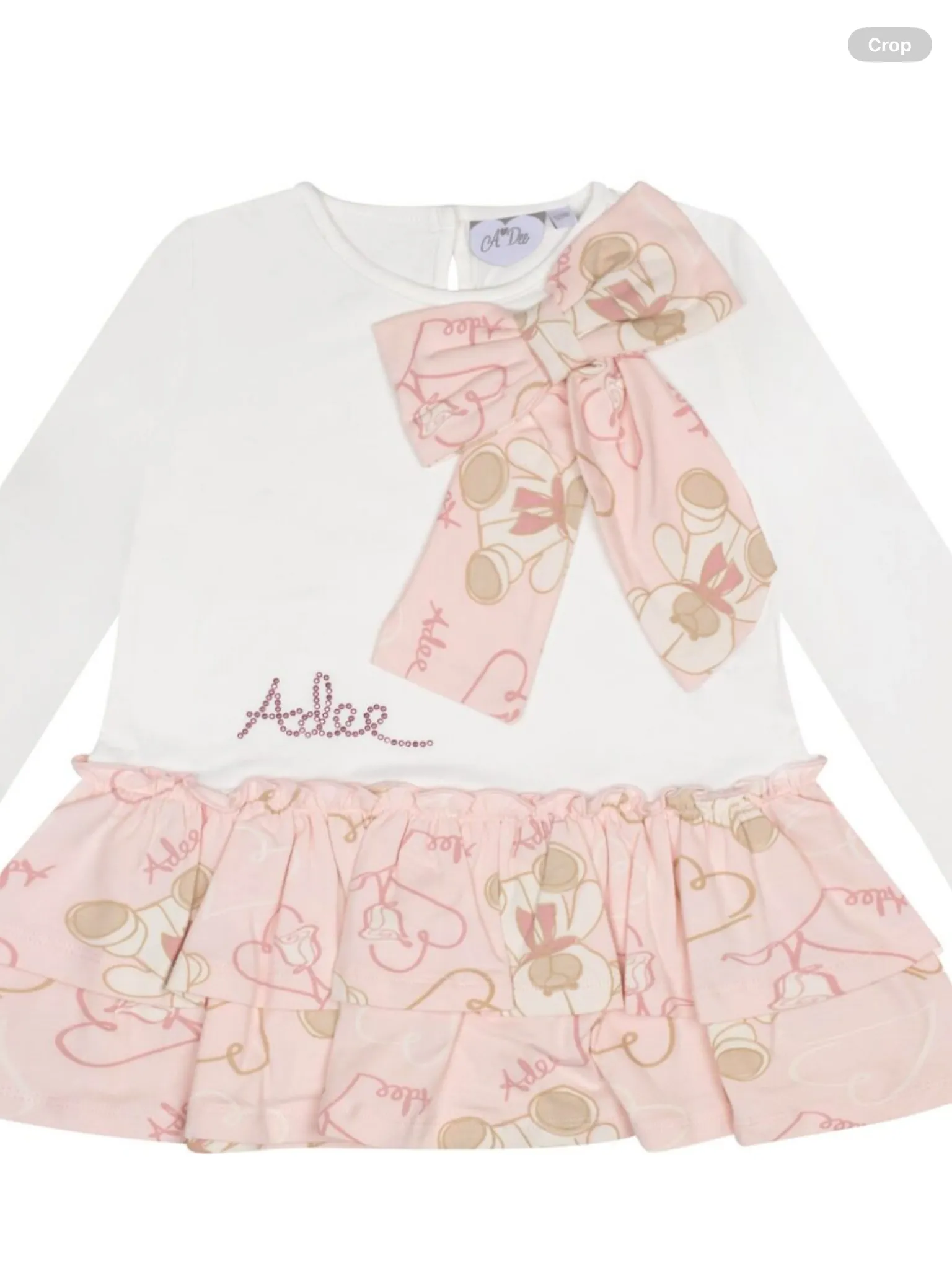 ADee summer teddy print bow leggings set 07242376