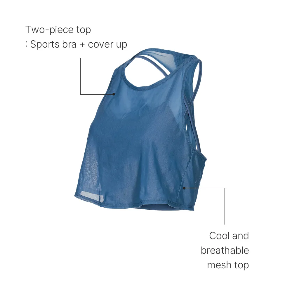 Airywin Mesh Layered Longline Bra