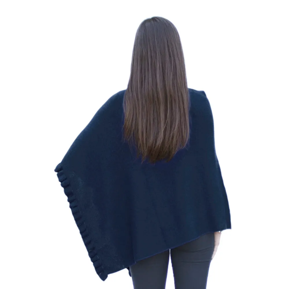 Alpaca Wool Poncho Shawl Special Shape
