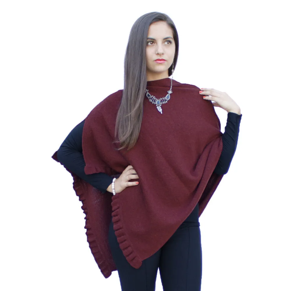 Alpaca Wool Poncho Shawl Special Shape