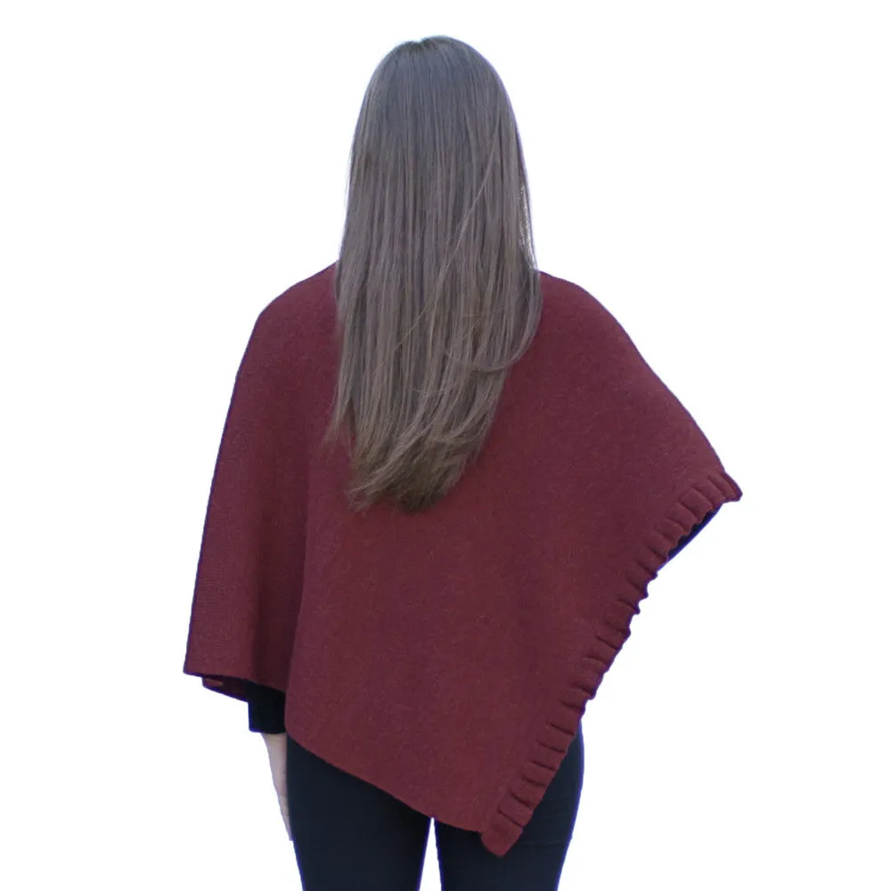 Alpaca Wool Poncho Shawl Special Shape
