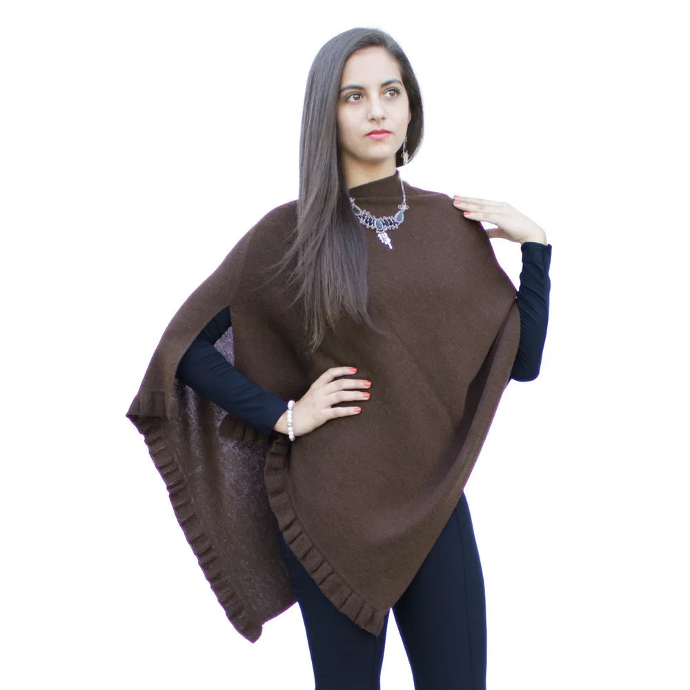 Alpaca Wool Poncho Shawl Special Shape