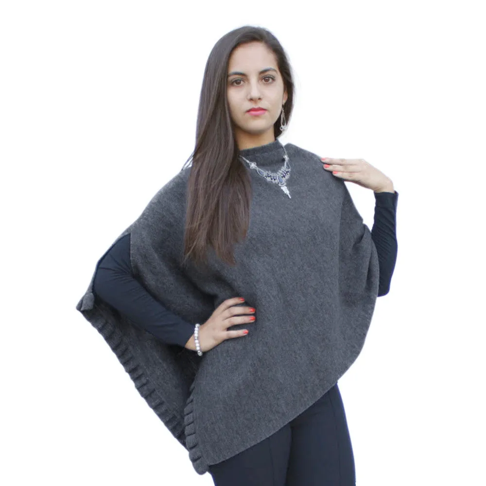 Alpaca Wool Poncho Shawl Special Shape