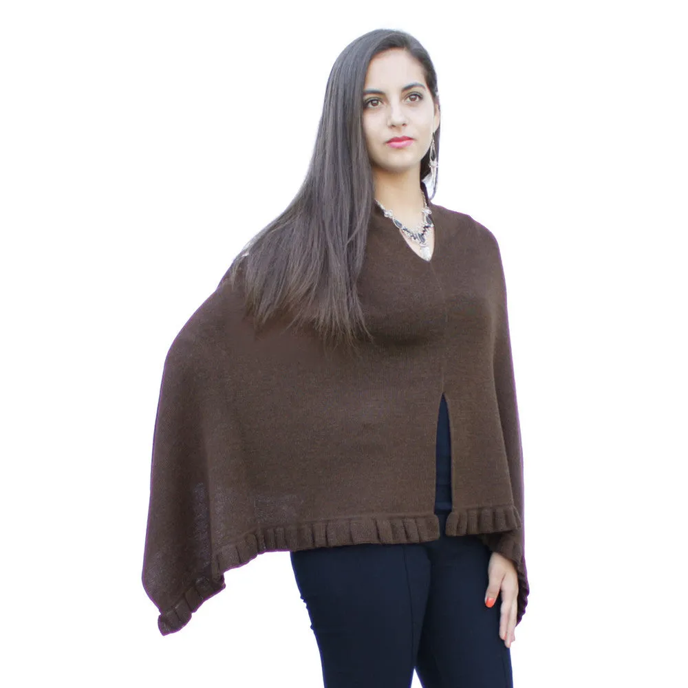 Alpaca Wool Poncho Shawl Special Shape