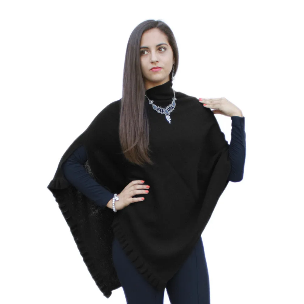 Alpaca Wool Poncho Shawl Special Shape