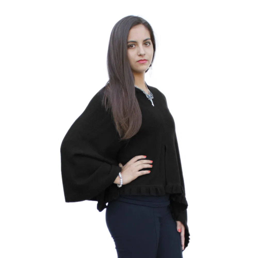 Alpaca Wool Poncho Shawl Special Shape