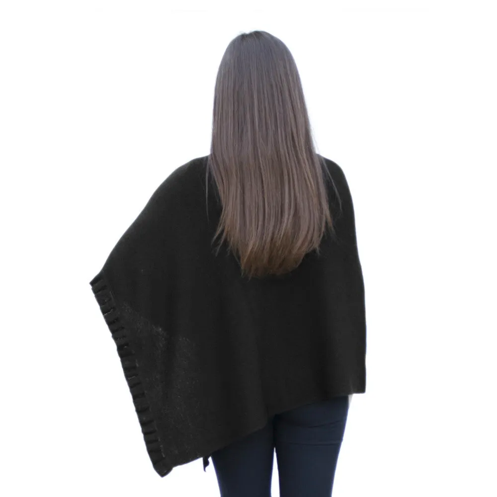 Alpaca Wool Poncho Shawl Special Shape