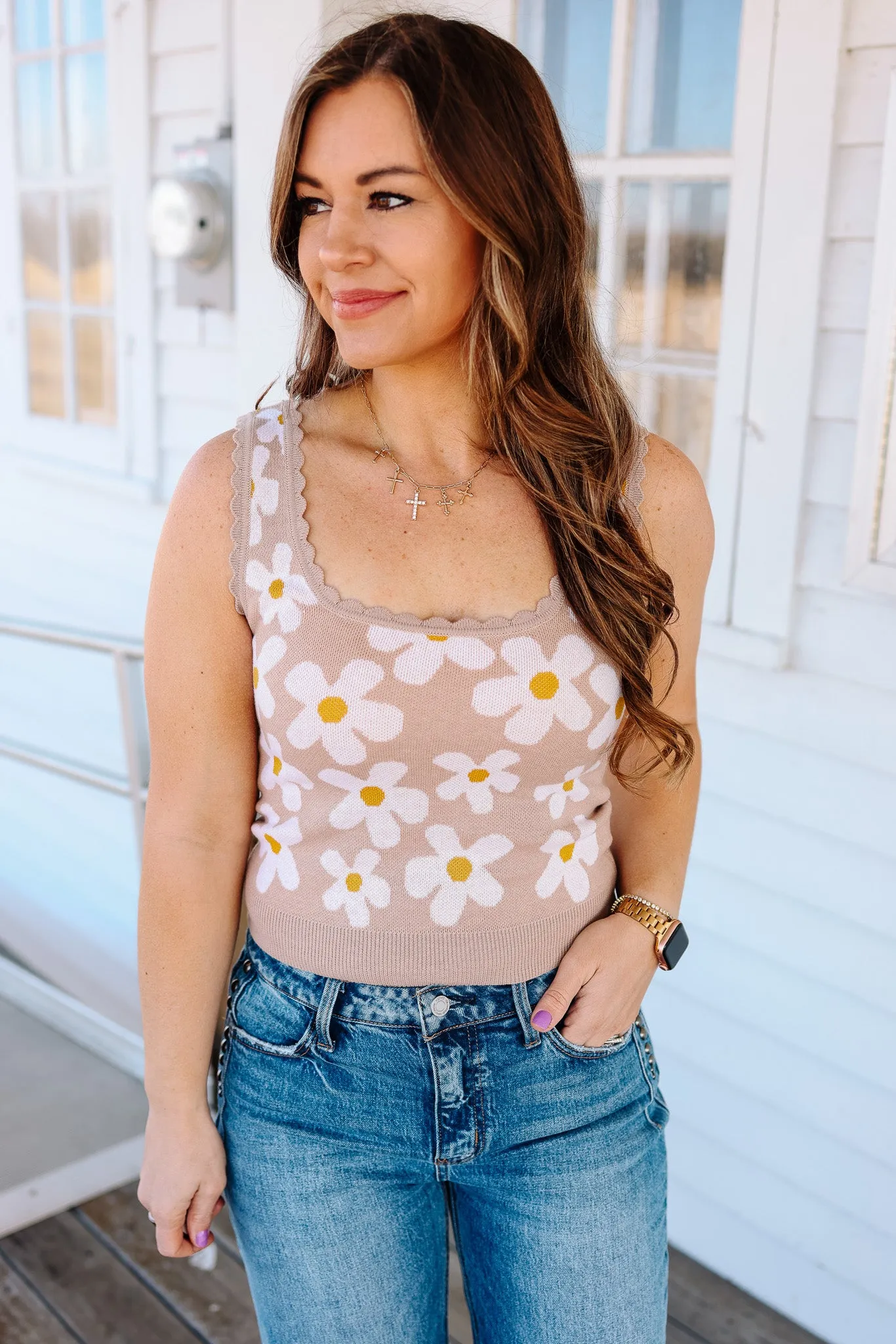 Amara Floral Sweater Tank