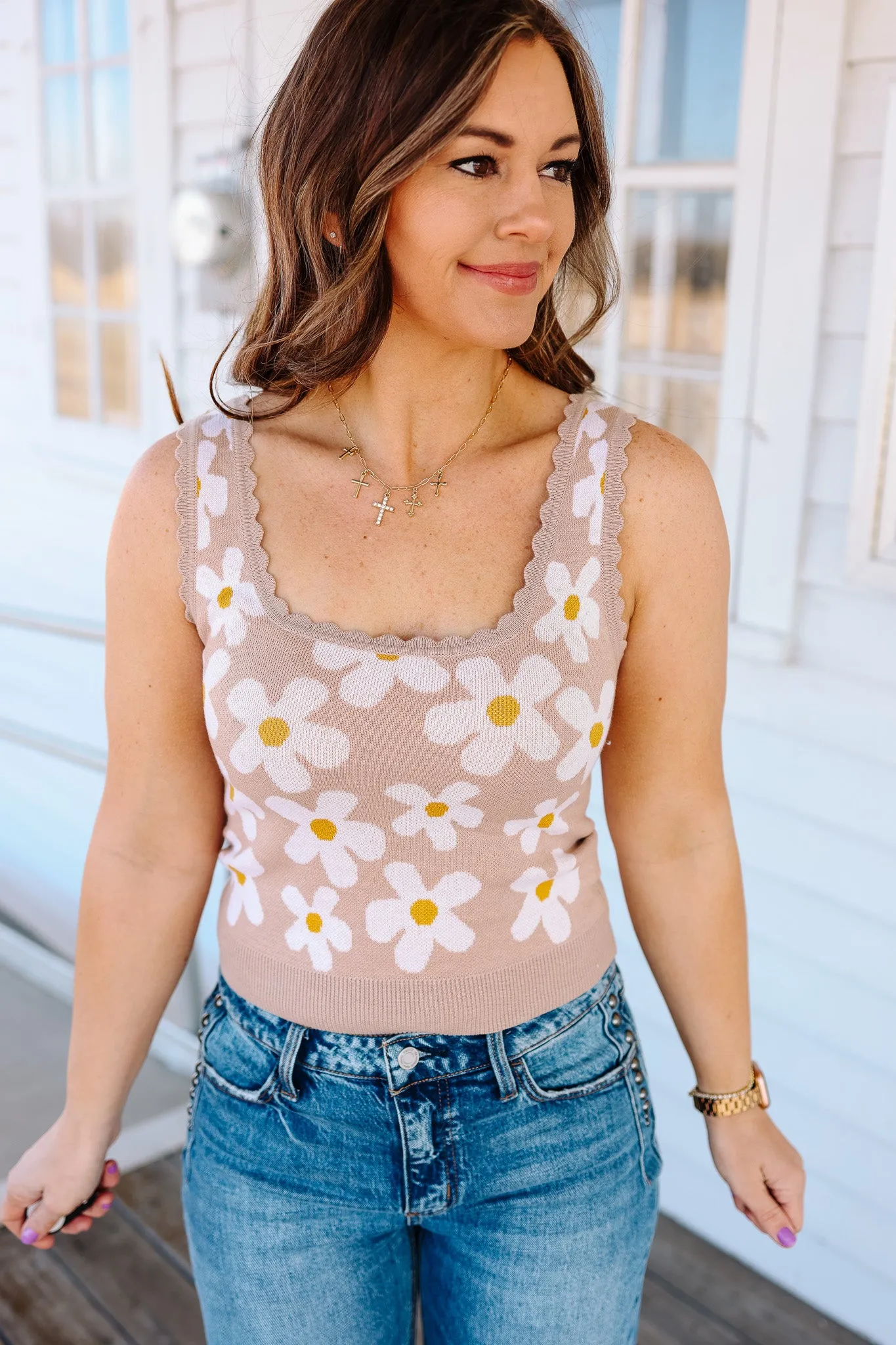 Amara Floral Sweater Tank