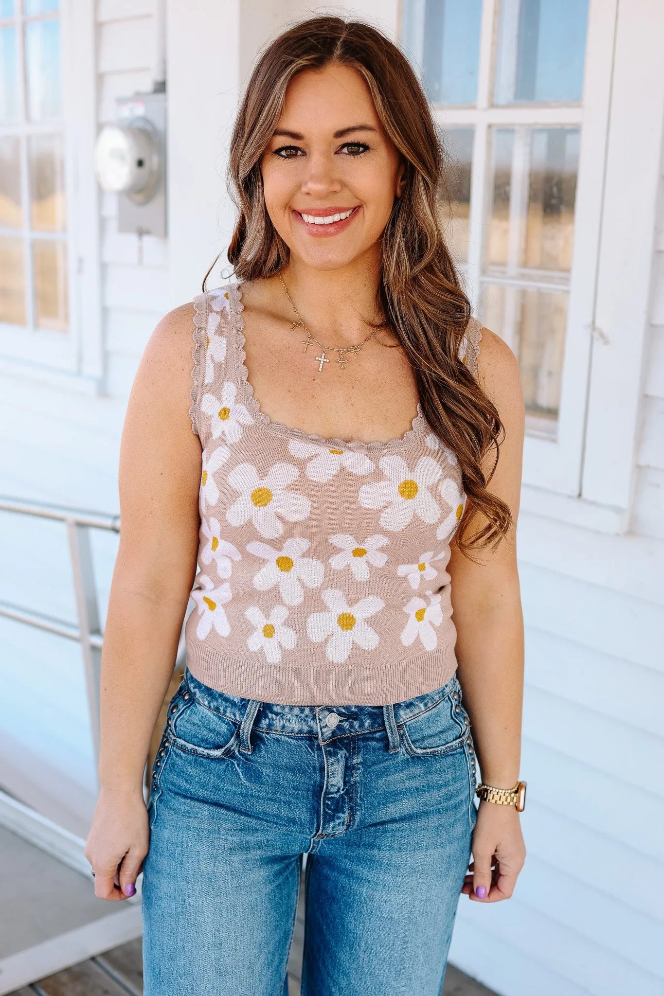 Amara Floral Sweater Tank