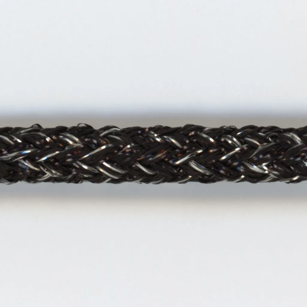 Antique Metallic Spindle Cord #9 Black Silver