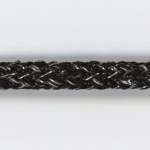 Antique Metallic Spindle Cord #9 Black Silver