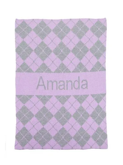 ARGYLE & NAME BLANKET