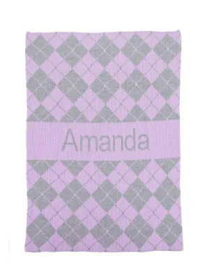 ARGYLE & NAME BLANKET