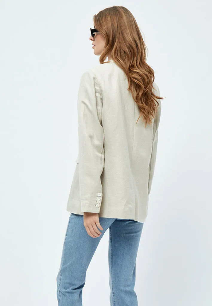 Auguste Linen Blazer - Nomad Sand Melange