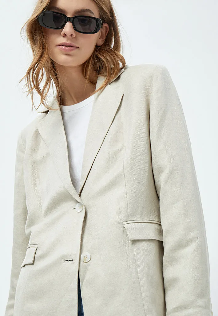 Auguste Linen Blazer - Nomad Sand Melange