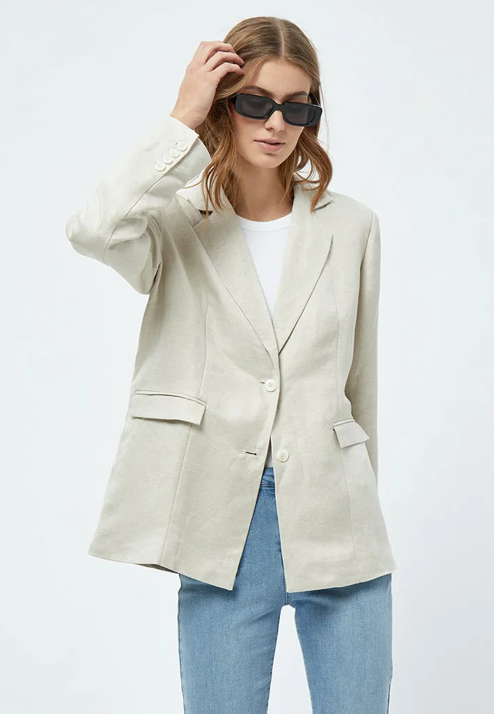 Auguste Linen Blazer - Nomad Sand Melange