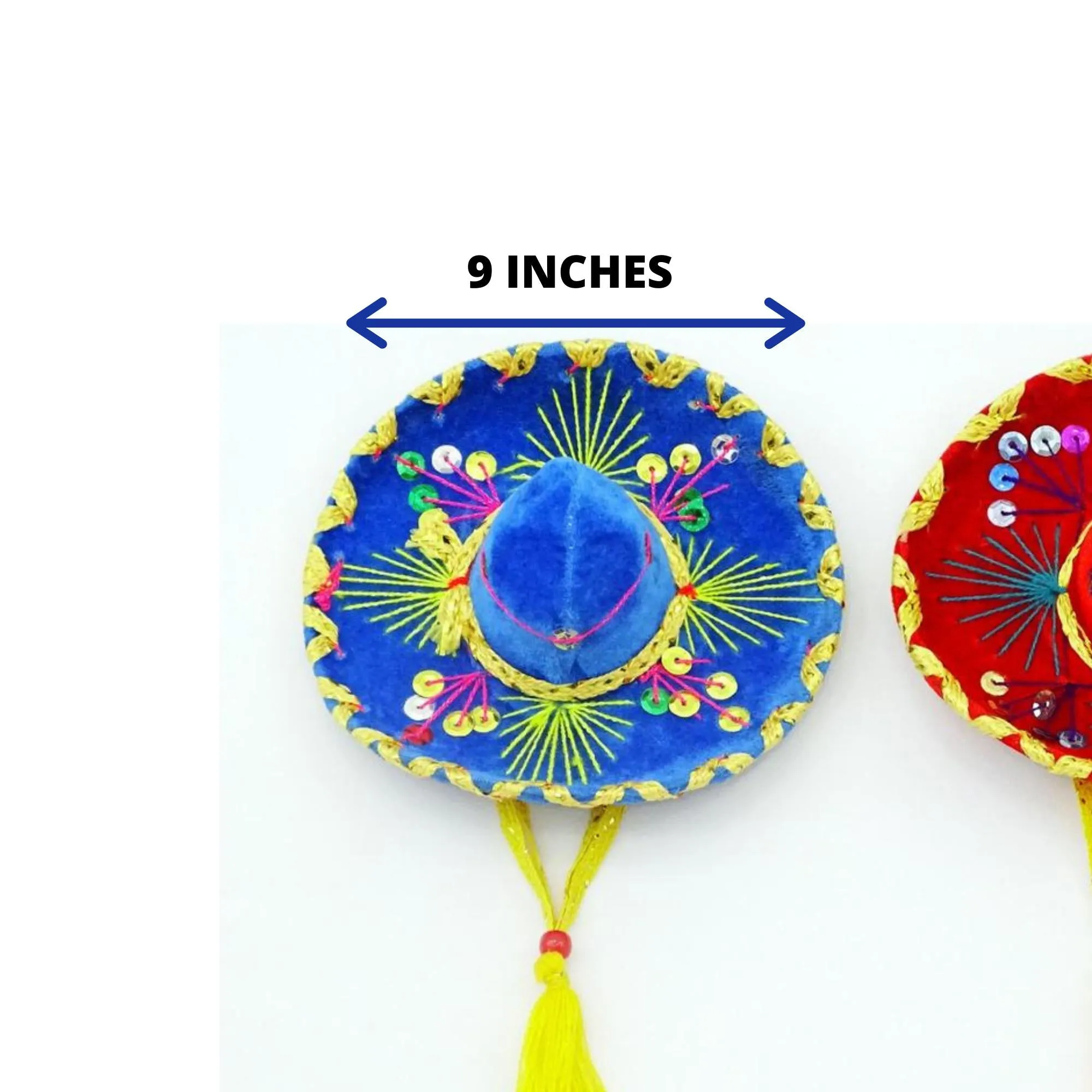 Authentic Mini Sombreros in Multi-Color (10 Pack)