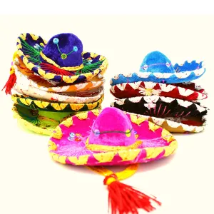 Authentic Mini Sombreros in Multi-Color (10 Pack)