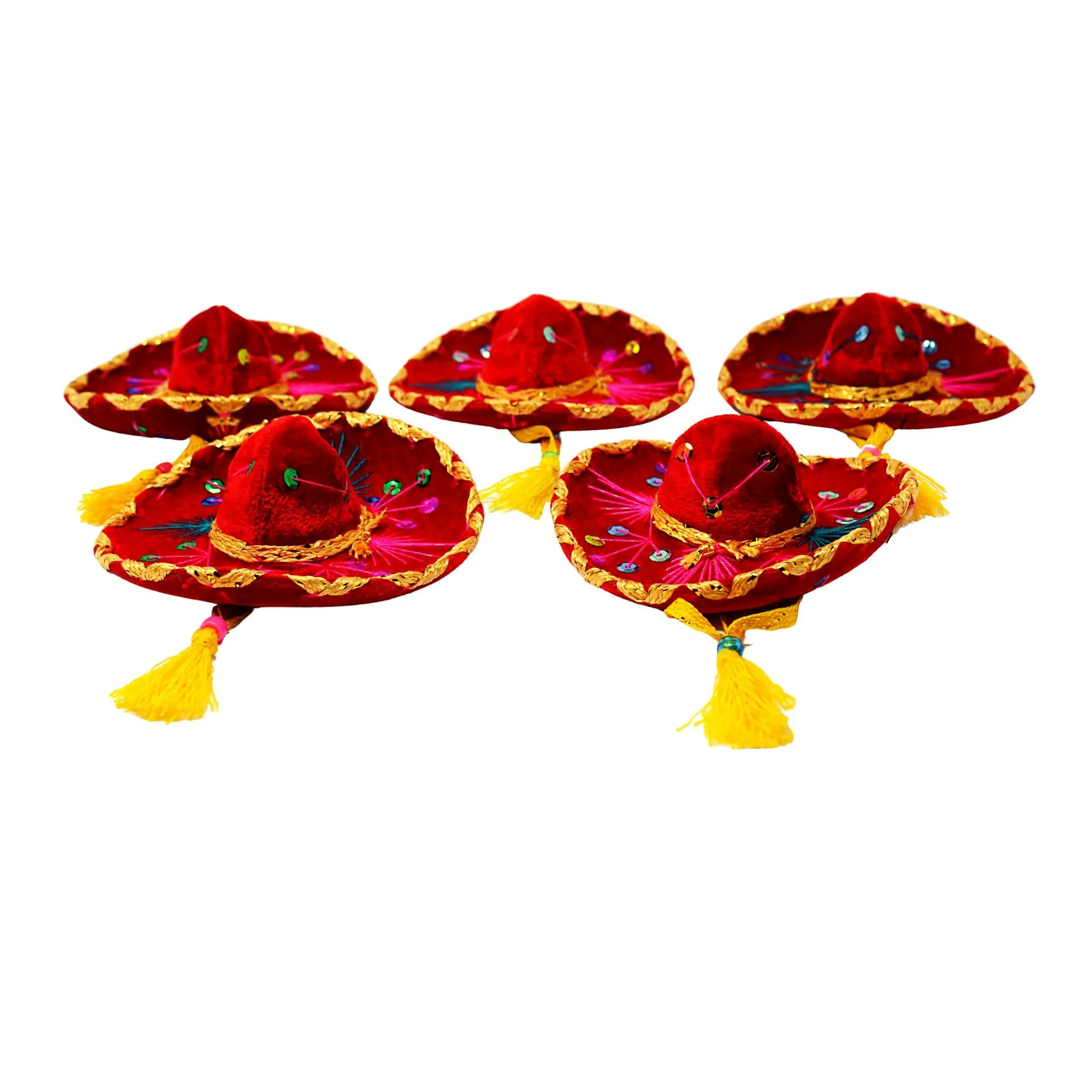 Authentic Mini Sombreros in Red