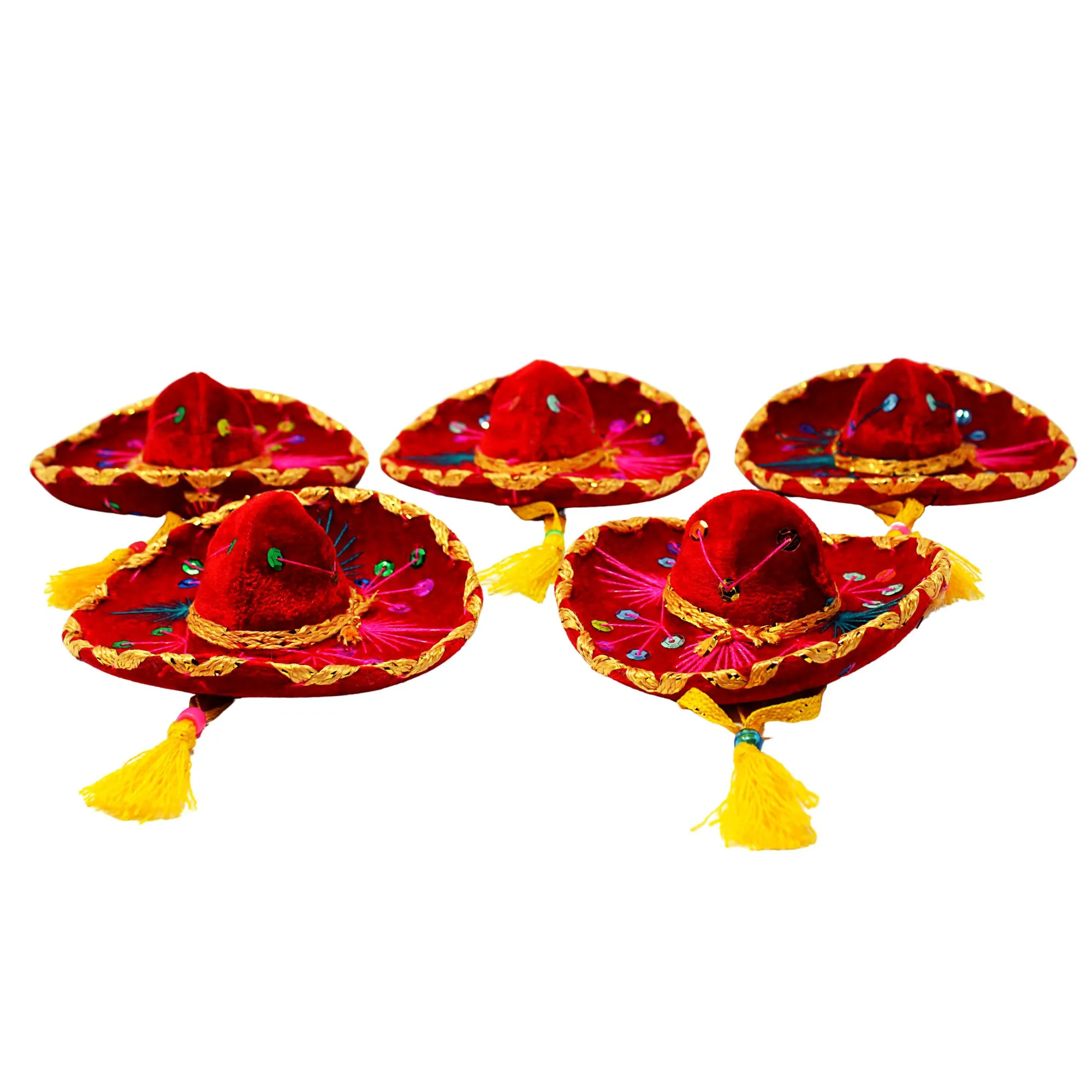Authentic Mini Sombreros in Red