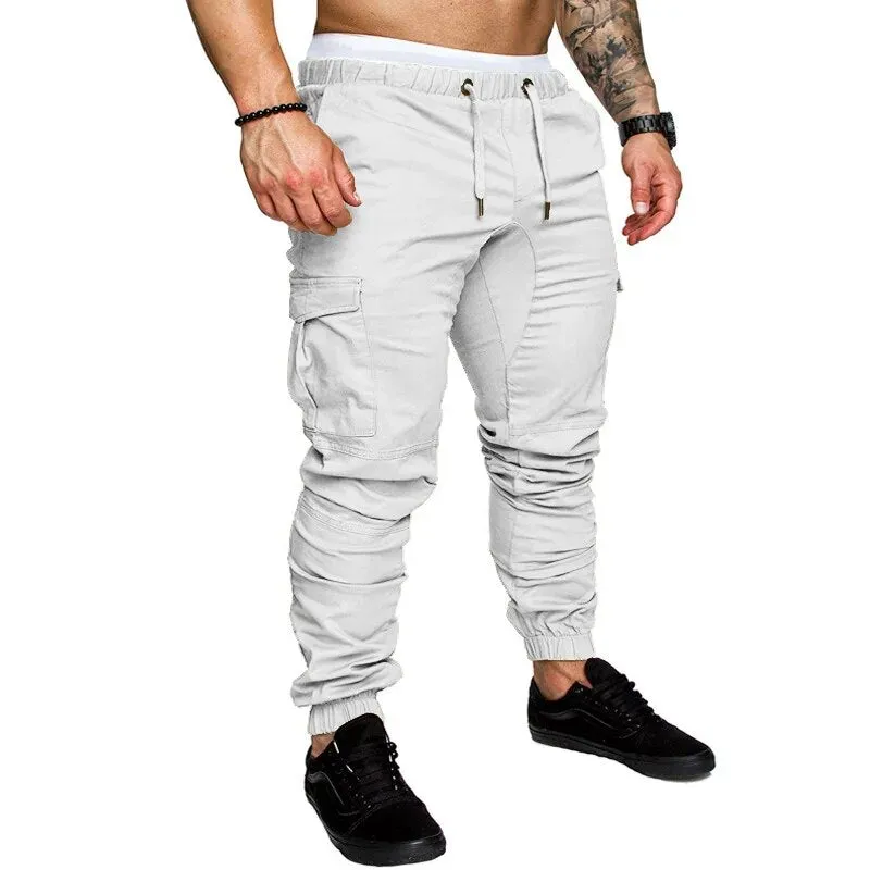 Autumn Men Pants Hip Hop Harem Joggers Pants 2020 New Male Trousers Mens Solid Multi-pocket Cargo Pants Skinny Fit Sweatpants