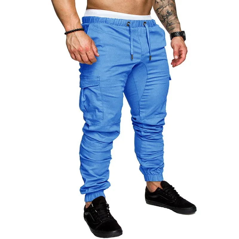 Autumn Men Pants Hip Hop Harem Joggers Pants 2020 New Male Trousers Mens Solid Multi-pocket Cargo Pants Skinny Fit Sweatpants