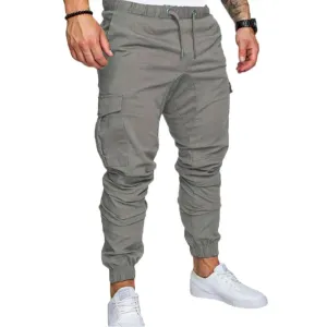 Autumn Men Pants Hip Hop Harem Joggers Pants 2020 New Male Trousers Mens Solid Multi-pocket Cargo Pants Skinny Fit Sweatpants