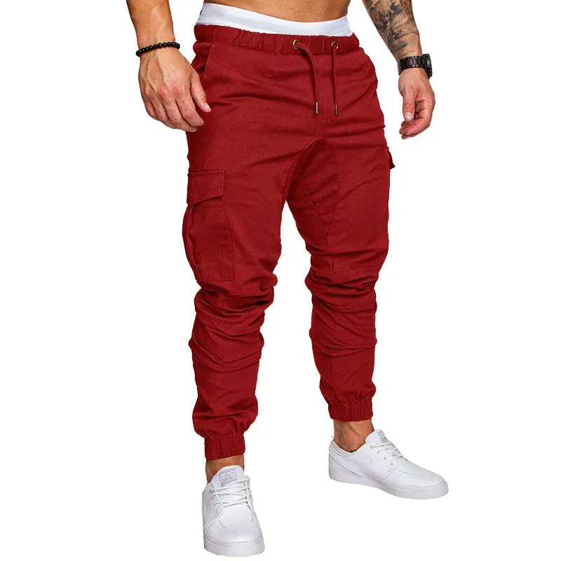 Autumn Men Pants Hip Hop Harem Joggers Pants 2020 New Male Trousers Mens Solid Multi-pocket Cargo Pants Skinny Fit Sweatpants