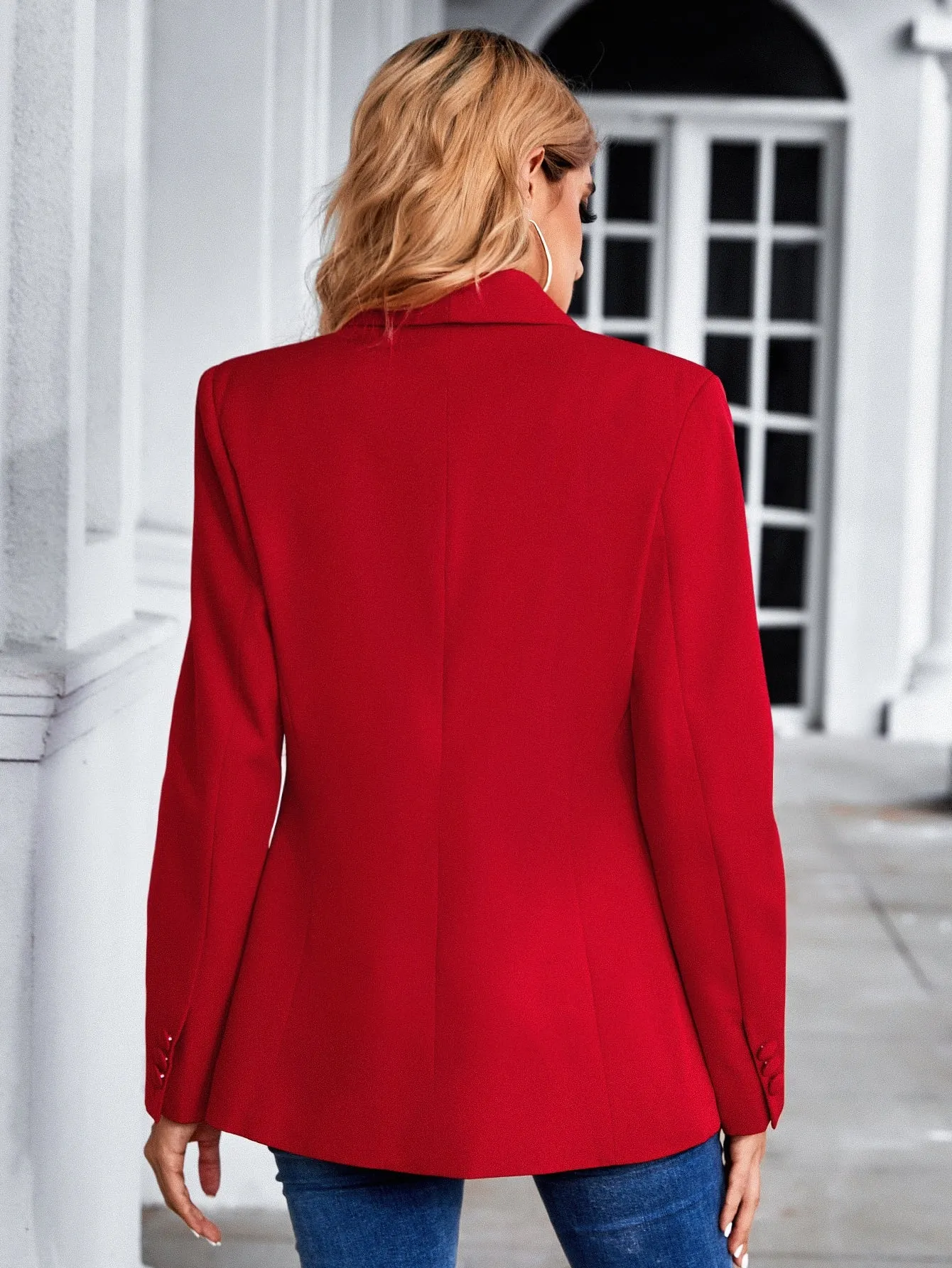 Aveloria Blazer de solapa con un botón