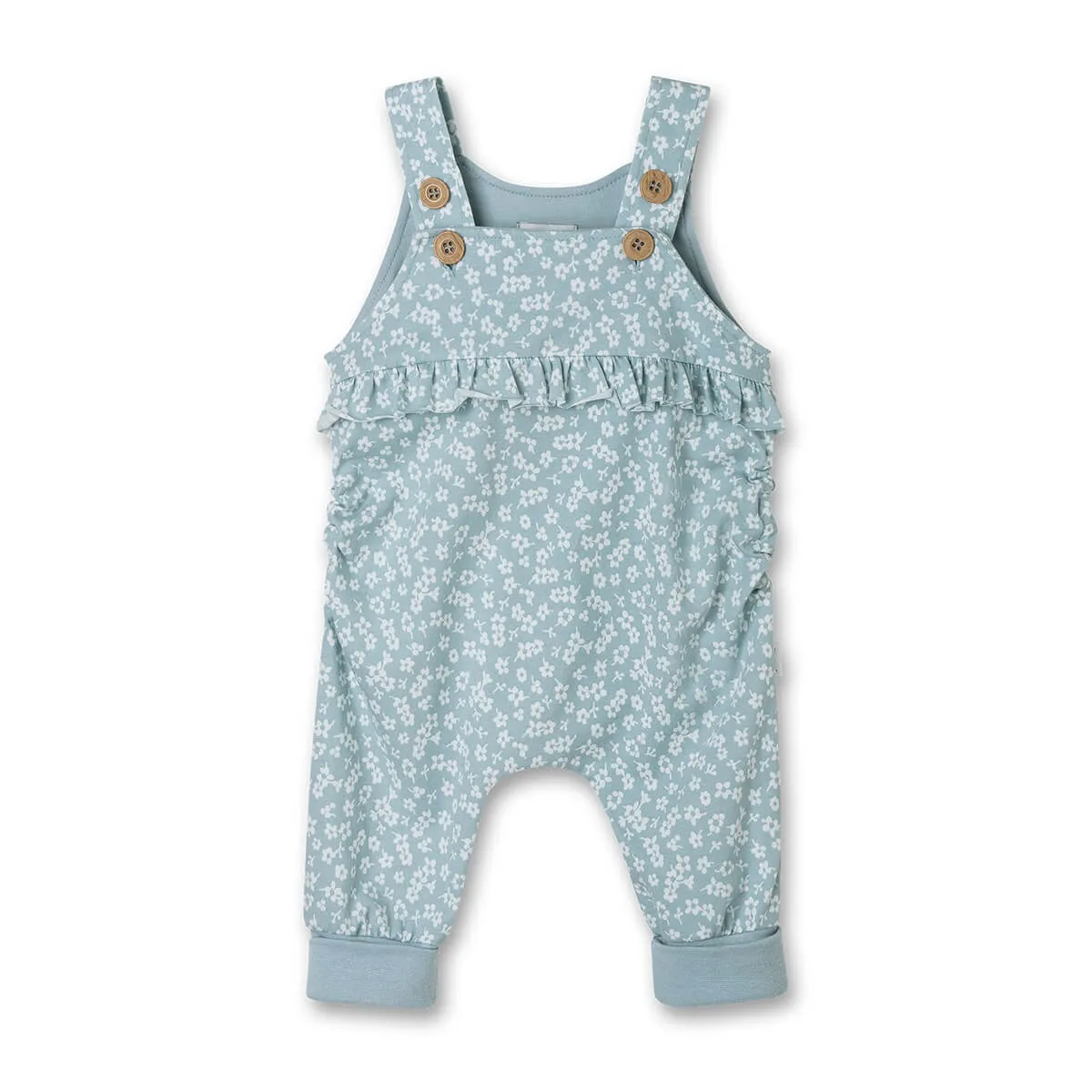 Baby Latzhose mit Blümchen aus Bio Baumwolle GOTS