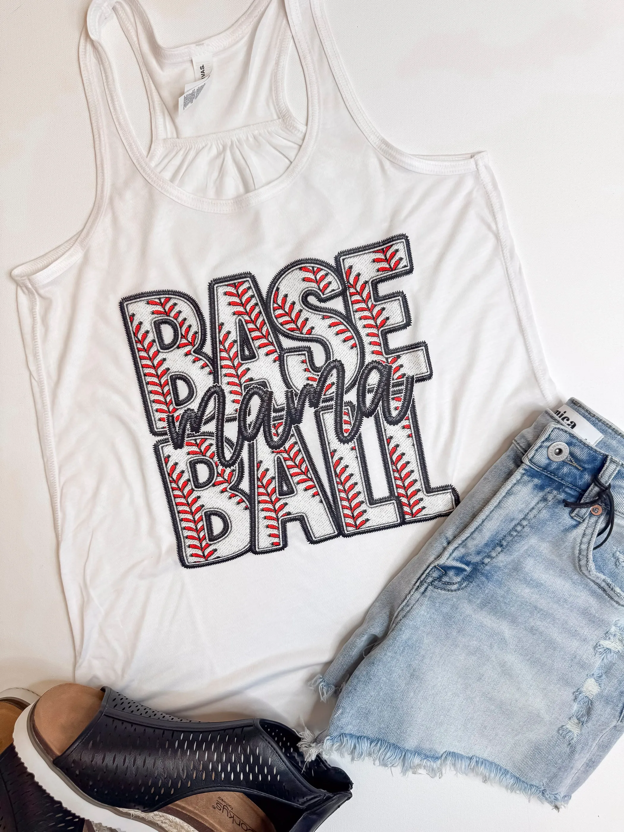 Baseball Graphic Racerback Tank Top