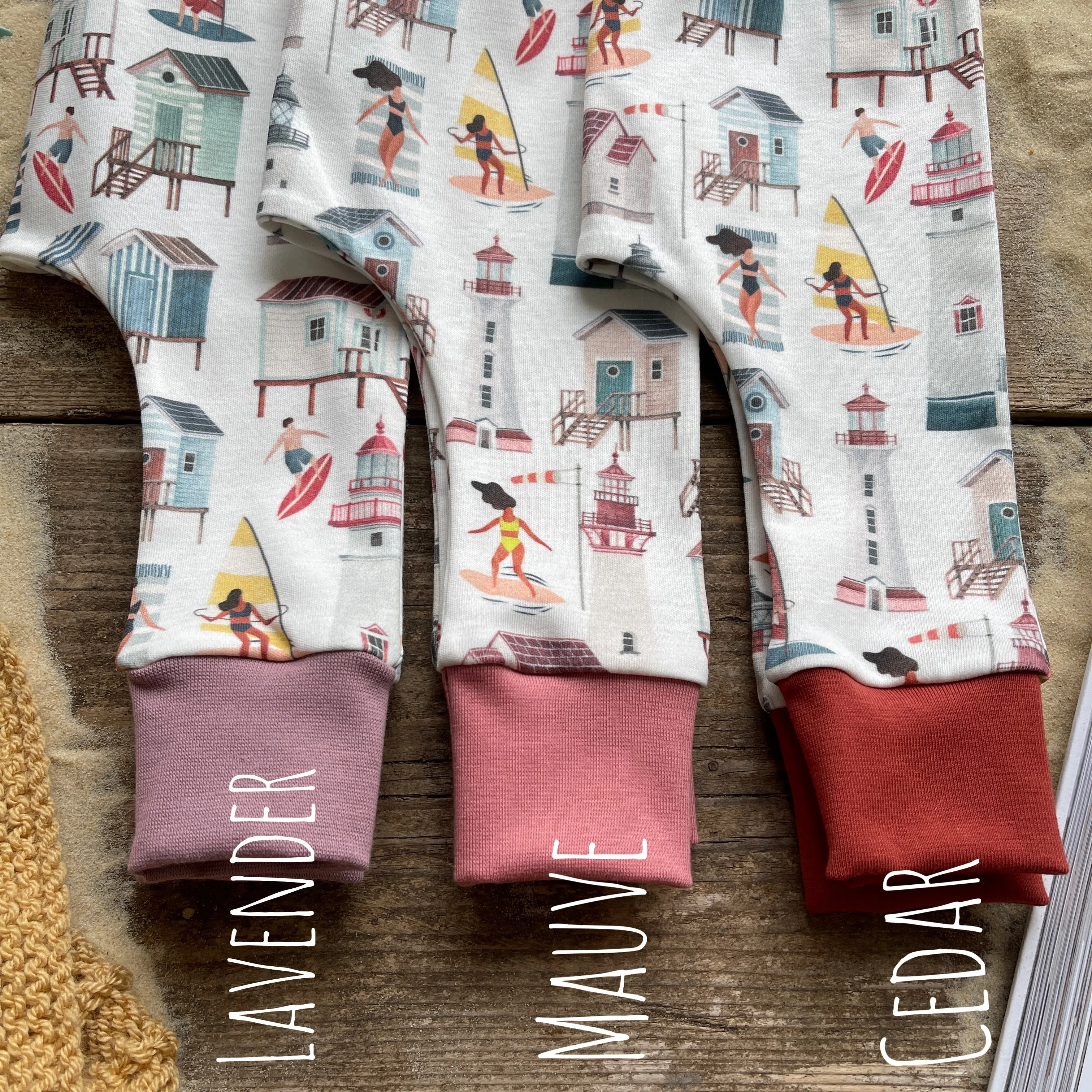 Beach Huts Harem Leggings  | Ready To Post