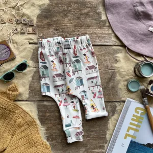 Beach Huts Harem Leggings  | Ready To Post