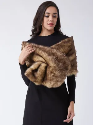 Beige Faux Fur Cape