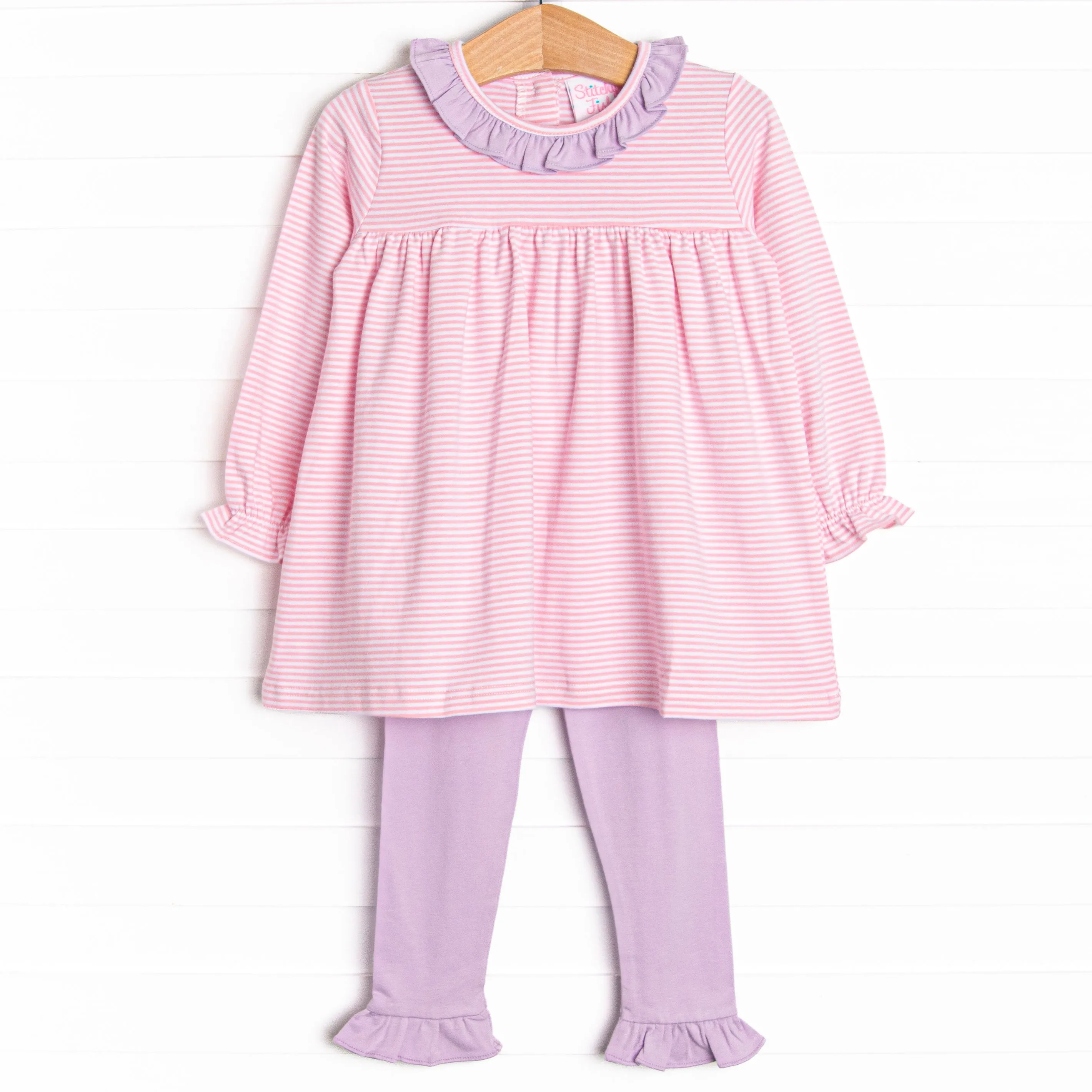 Best of Both Worlds Ruffle Legging Set, Pink