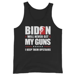 BIDEN STAIRS AND GUNS Unisex Tank Top