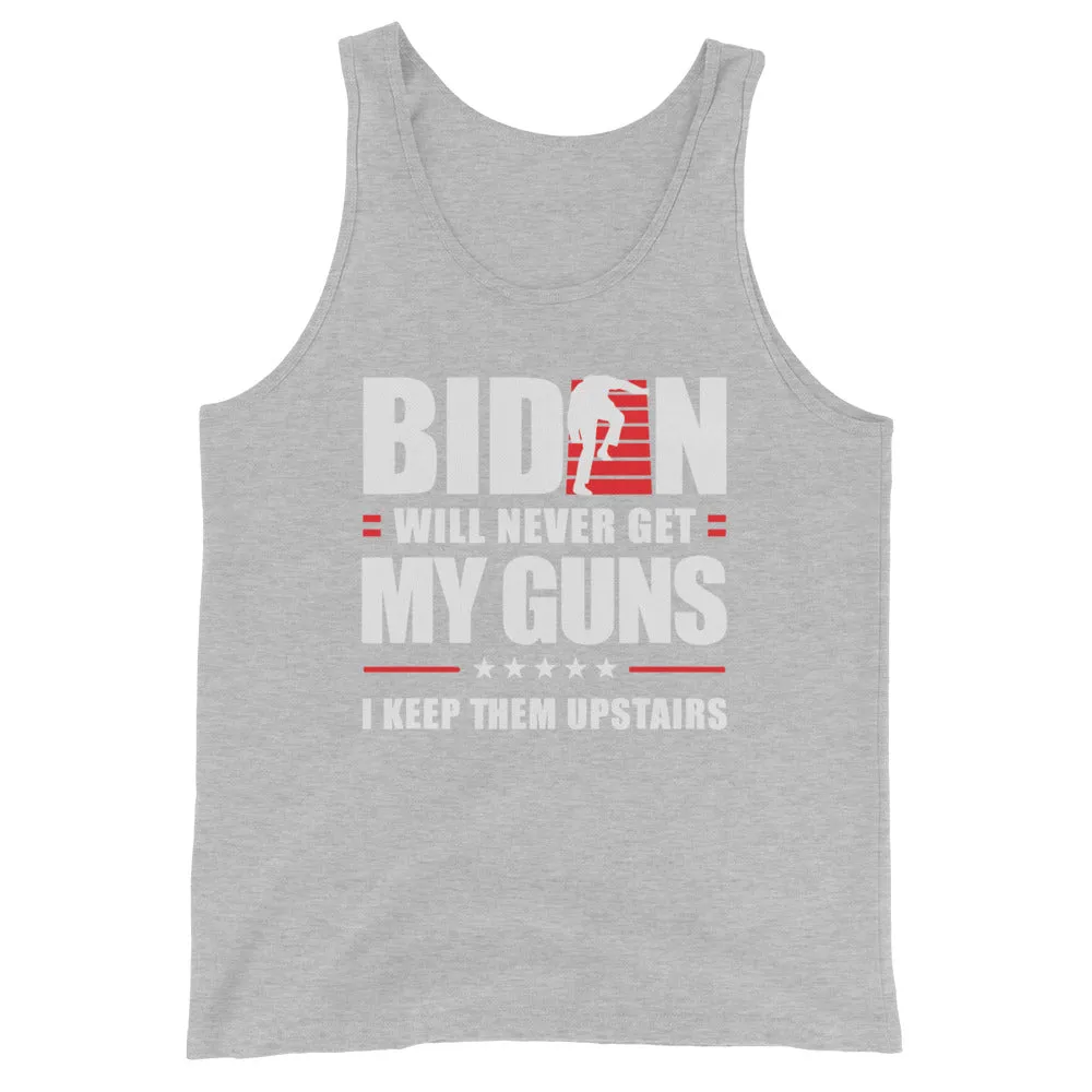BIDEN STAIRS AND GUNS Unisex Tank Top