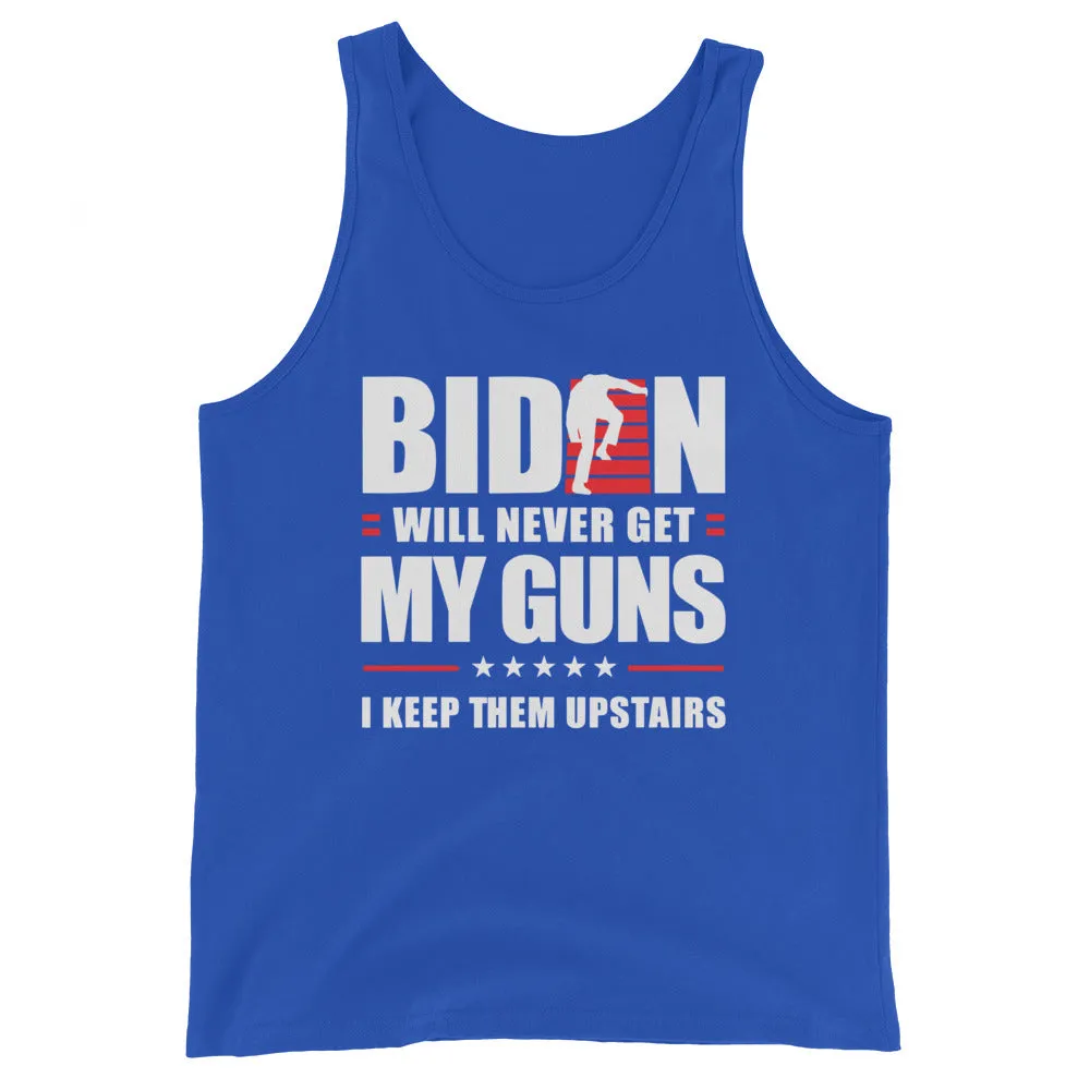 BIDEN STAIRS AND GUNS Unisex Tank Top