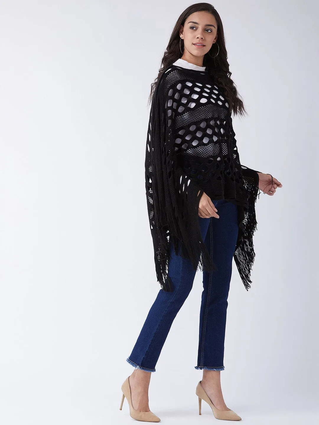 Black Key Hole Poncho