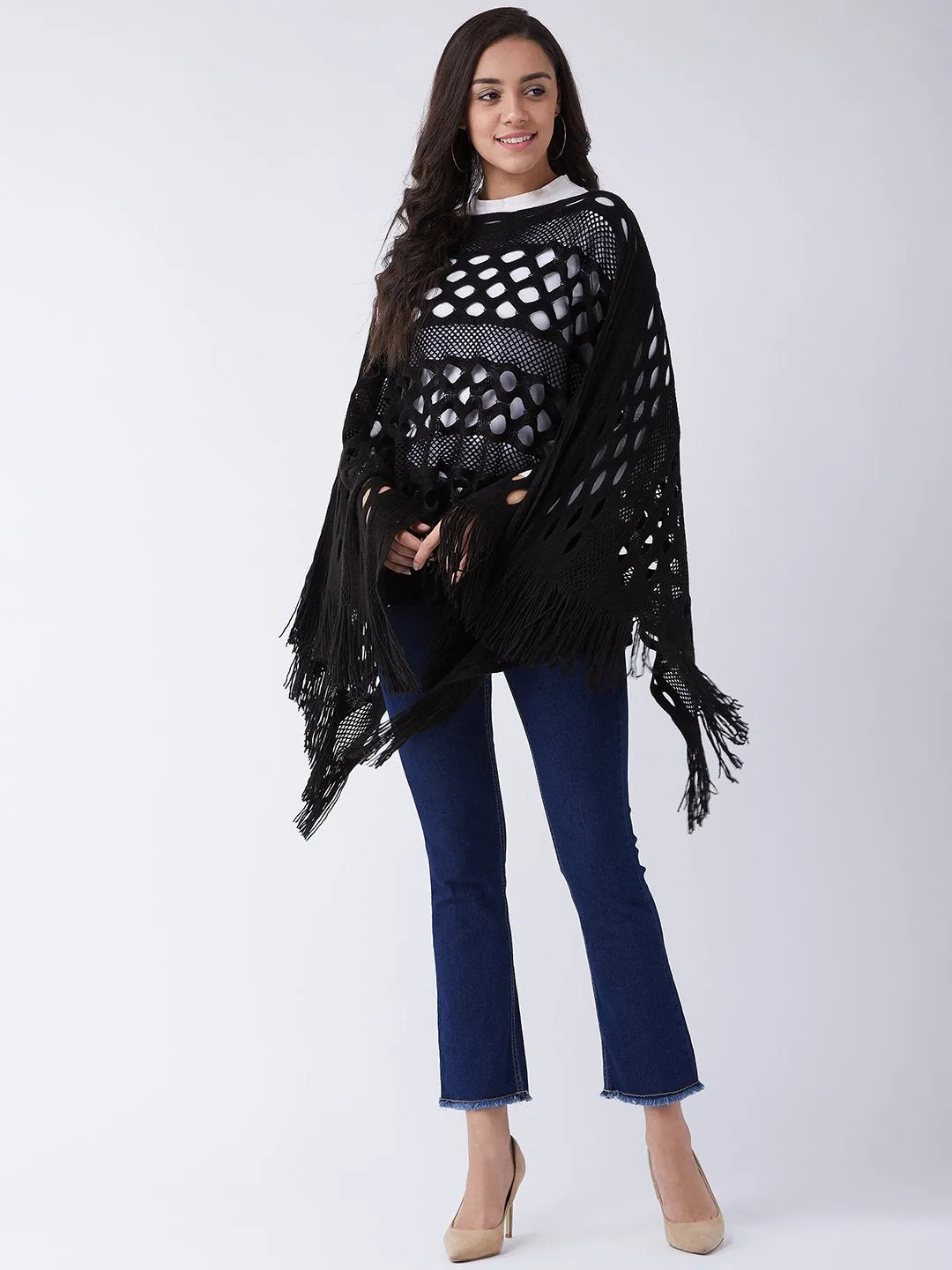 Black Key Hole Poncho