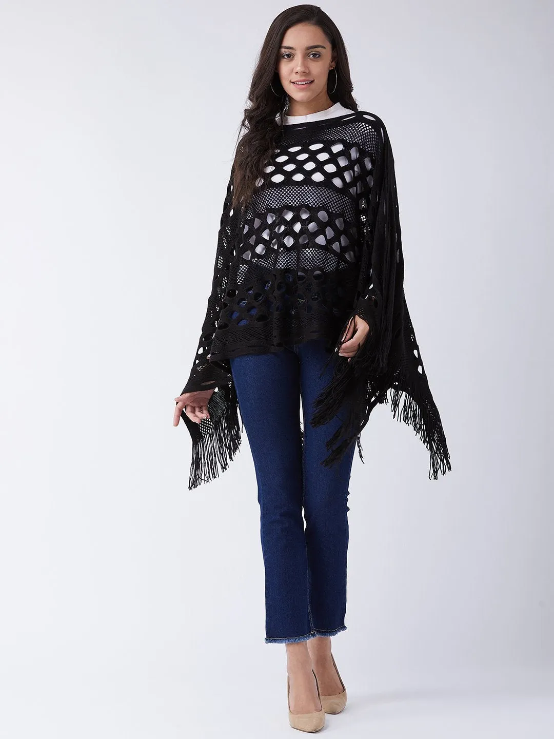 Black Key Hole Poncho
