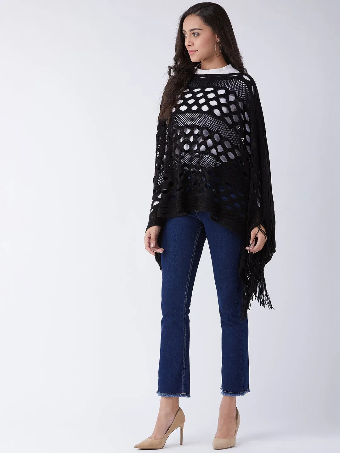Black Key Hole Poncho