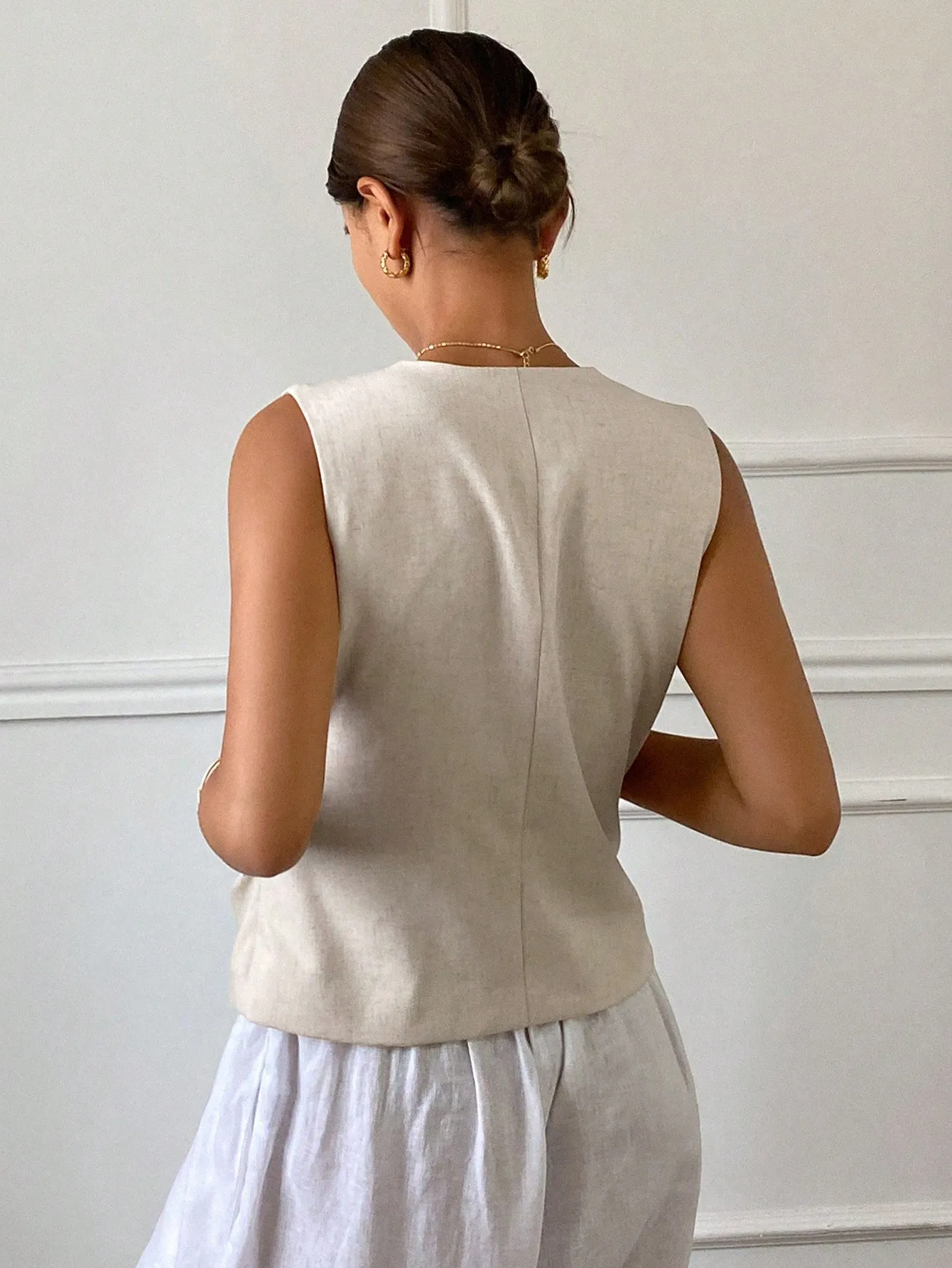 Blazer de verano sin mangas para mujer