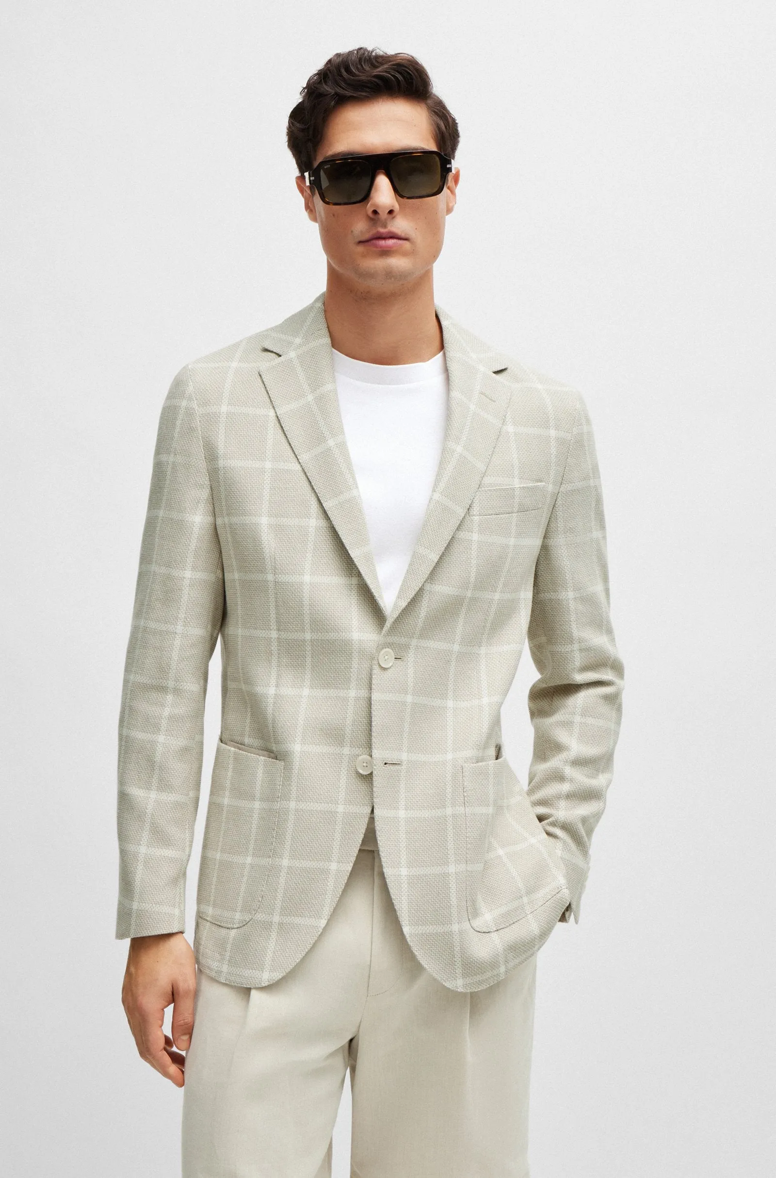 BOSS Blazers Regular Fit in Cotton Mix - C-JAYE-ELBOW-242 10259469 01-50514623